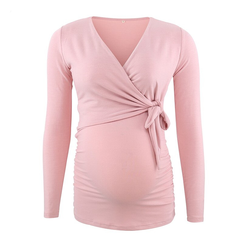 Long Sleeves Pleats Maternity Blouse – Mothers' Closet